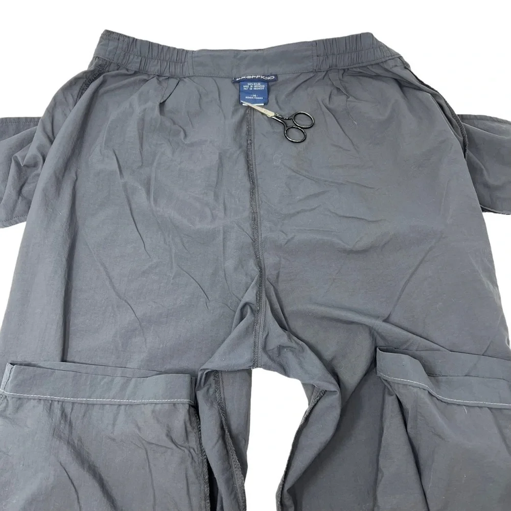 ExOfficio Bugs Away Gray Straight Leg Hiking Field Pants 14 Nylon High Waist - Picture 12 of 15